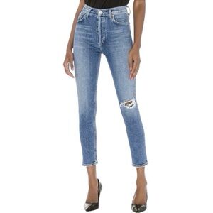 Agolde Nico High Rise Jeans in Shoreline Wash